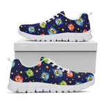 Owl And Star Pattern Print White Sneakers