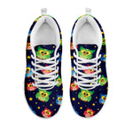 Owl And Star Pattern Print White Sneakers