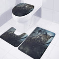 Owl At Night Print 3 Piece Bath Mat Set
