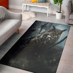 Owl At Night Print Area Rug