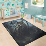 Owl At Night Print Area Rug