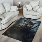 Owl At Night Print Area Rug