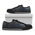 Owl At Night Print Black Low Top Sneakers