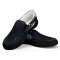 Owl At Night Print Black Slip On Sneakers