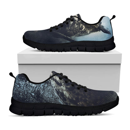 Owl At Night Print Black Sneakers