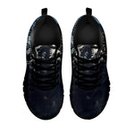 Owl At Night Print Black Sneakers
