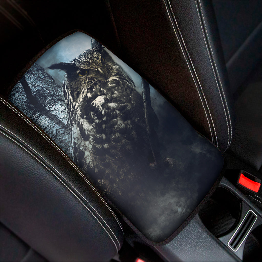 Owl At Night Print Car Center Console Cover