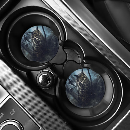 Owl At Night Print Car Coasters