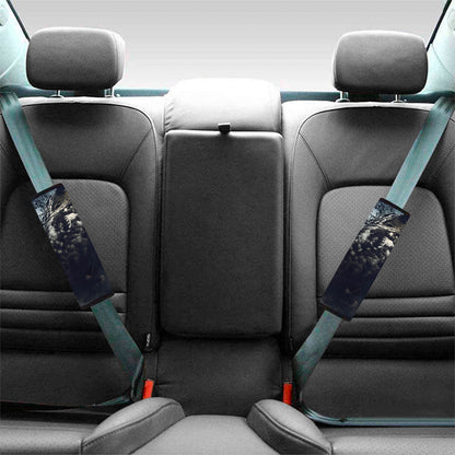Owl At Night Print Car Seat Belt Covers