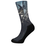 Owl At Night Print Crew Socks