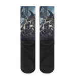 Owl At Night Print Crew Socks