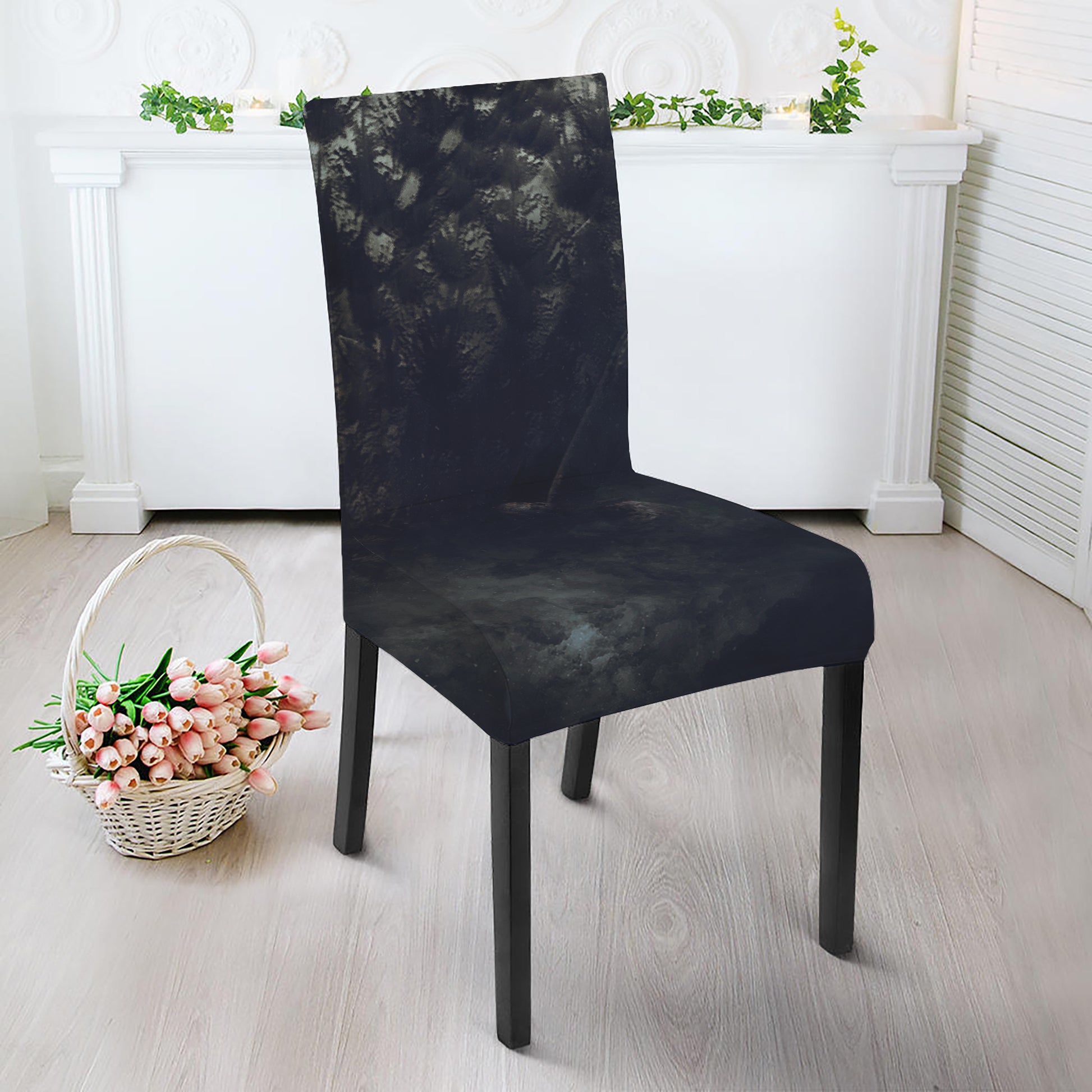 Owl At Night Print Dining Chair Slipcover