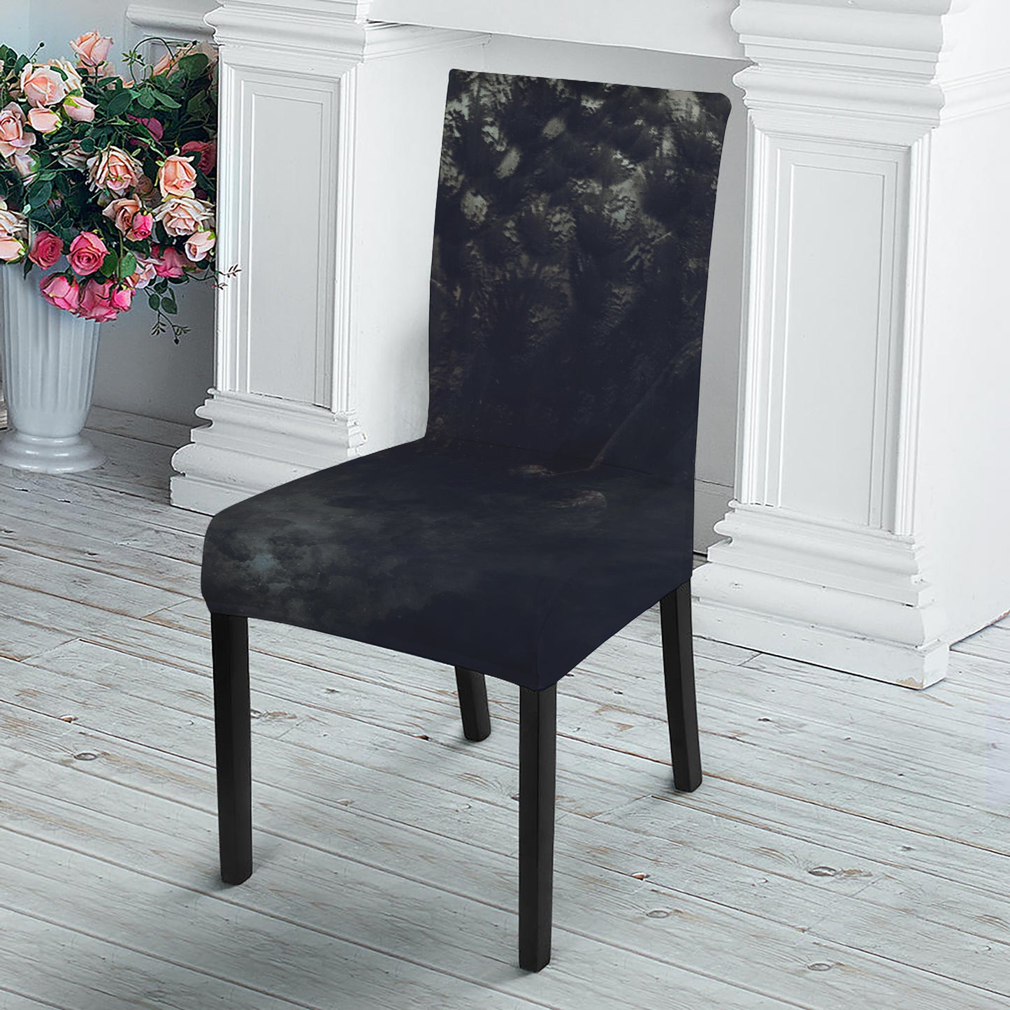 Owl At Night Print Dining Chair Slipcover