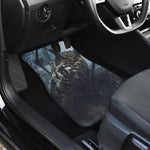 Owl At Night Print Front and Back Car Floor Mats
