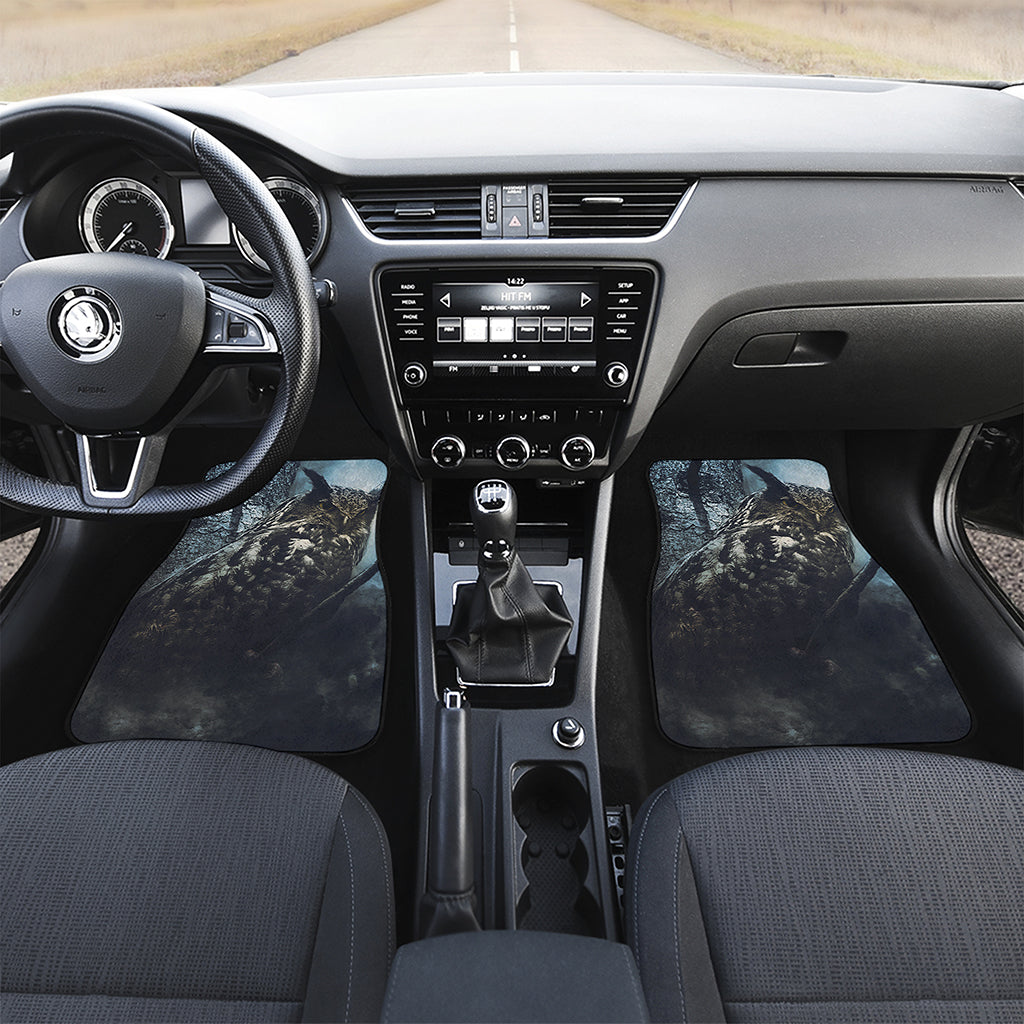 Owl At Night Print Front Car Floor Mats