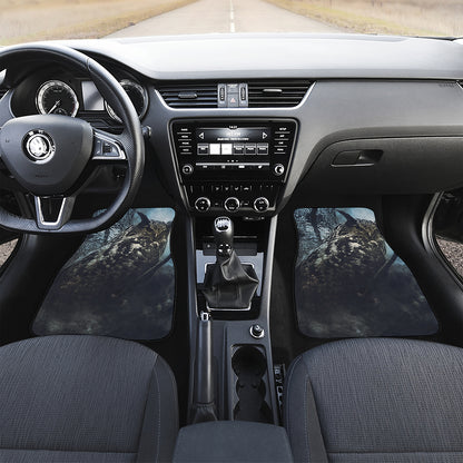 Owl At Night Print Front Car Floor Mats
