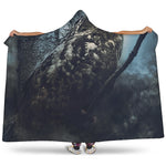 Owl At Night Print Hooded Blanket