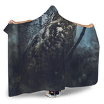Owl At Night Print Hooded Blanket