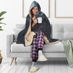 Owl At Night Print Hooded Blanket
