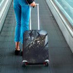 Owl At Night Print Luggage Cover
