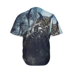 Owl At Night Print Men's Baseball Jersey