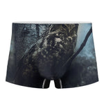 Owl At Night Print Men's Boxer Briefs