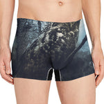 Owl At Night Print Men's Boxer Briefs