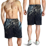 Owl At Night Print Men's Shorts