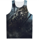 Owl At Night Print Men's Tank Top