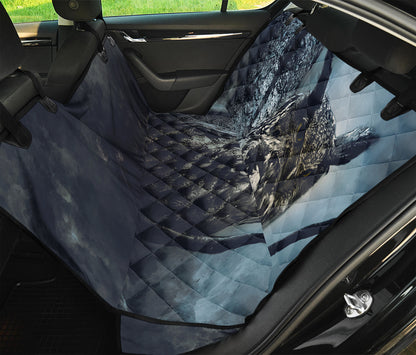 Owl At Night Print Pet Car Back Seat Cover
