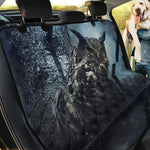Owl At Night Print Pet Car Back Seat Cover