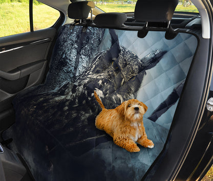 Owl At Night Print Pet Car Back Seat Cover