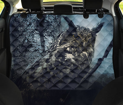 Owl At Night Print Pet Car Back Seat Cover