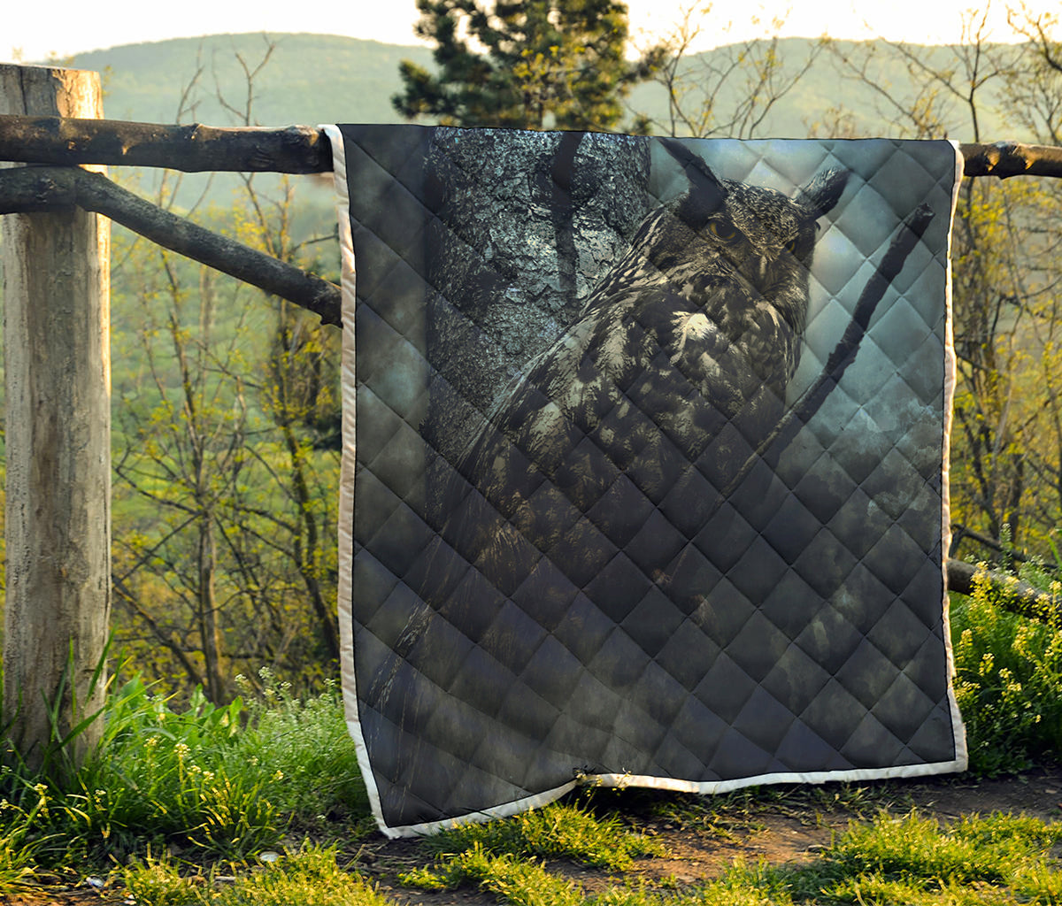 Owl At Night Print Quilt