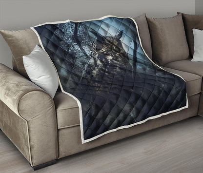 Owl At Night Print Quilt