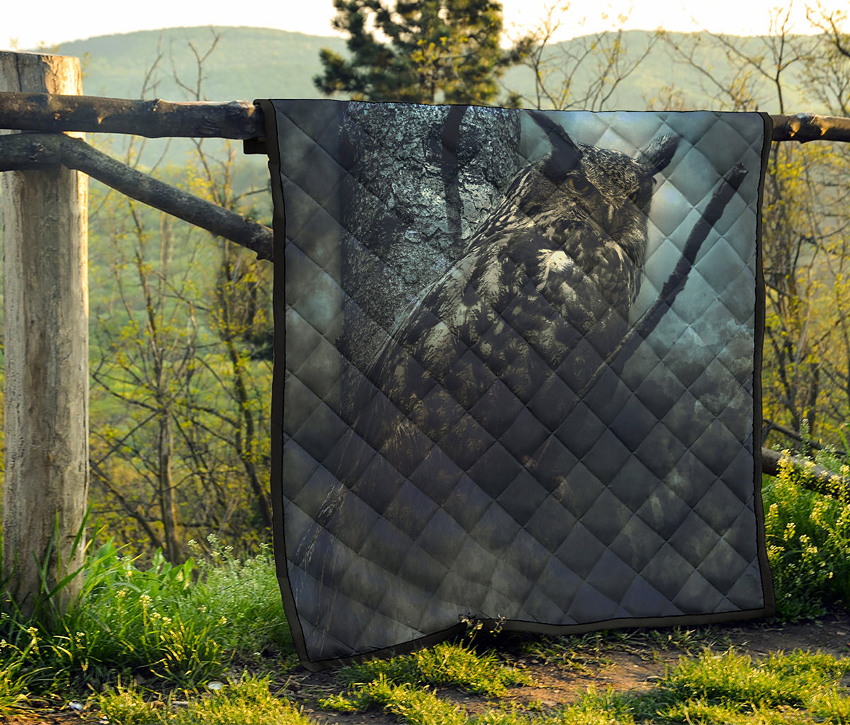 Owl At Night Print Quilt