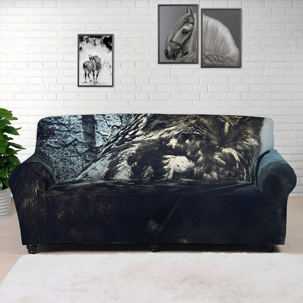 Owl At Night Print Sofa Cover