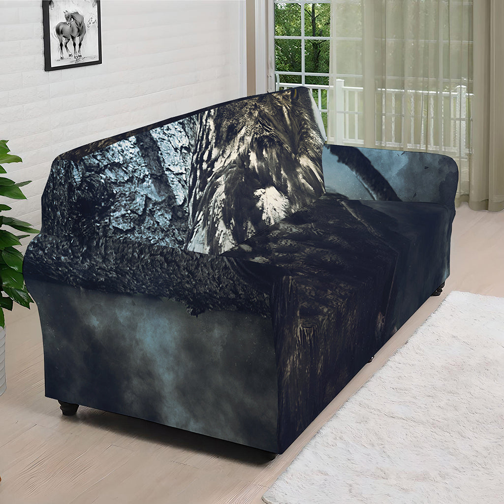 Owl At Night Print Sofa Cover