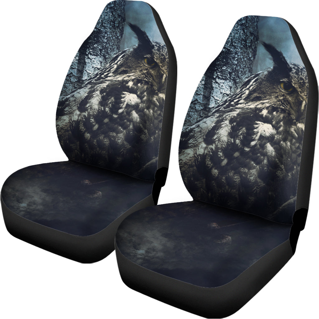 Owl At Night Print Universal Fit Car Seat Covers
