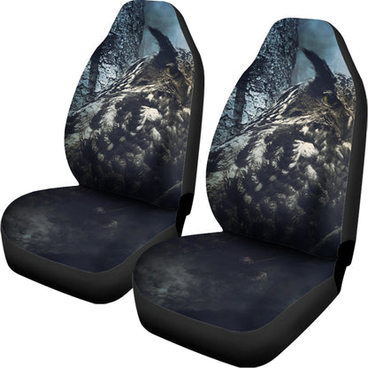 Owl At Night Print Universal Fit Car Seat Covers