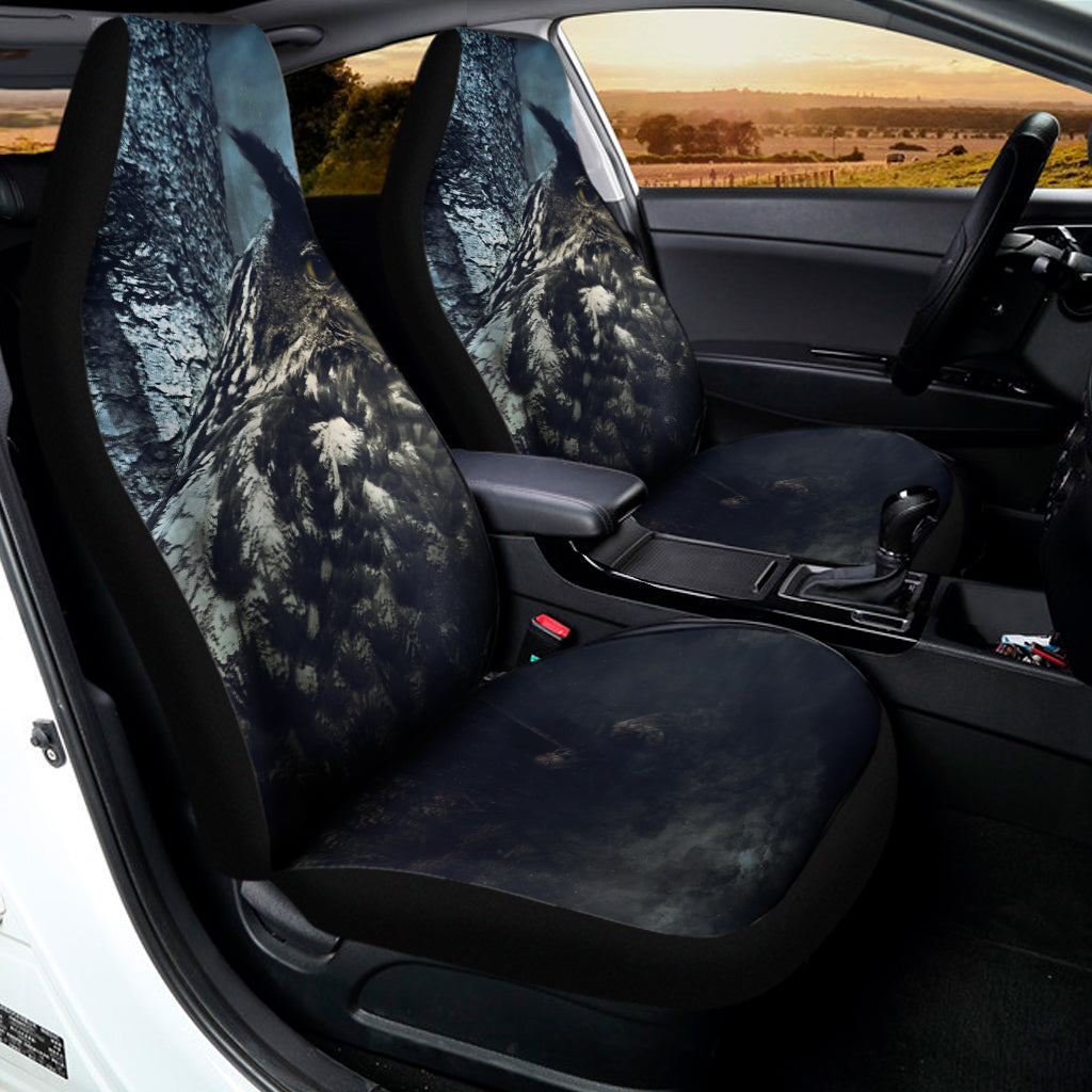 Owl At Night Print Universal Fit Car Seat Covers