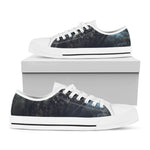 Owl At Night Print White Low Top Shoes