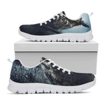 Owl At Night Print White Sneakers