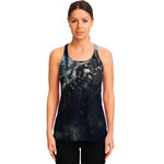 Owl At Night Print Women's Racerback Tank Top