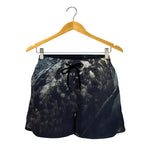 Owl At Night Print Women's Shorts