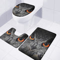 Owl Eyes Print 3 Piece Bath Mat Set