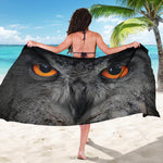 Owl Eyes Print Beach Sarong Wrap