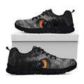 Owl Eyes Print Black Running Shoes