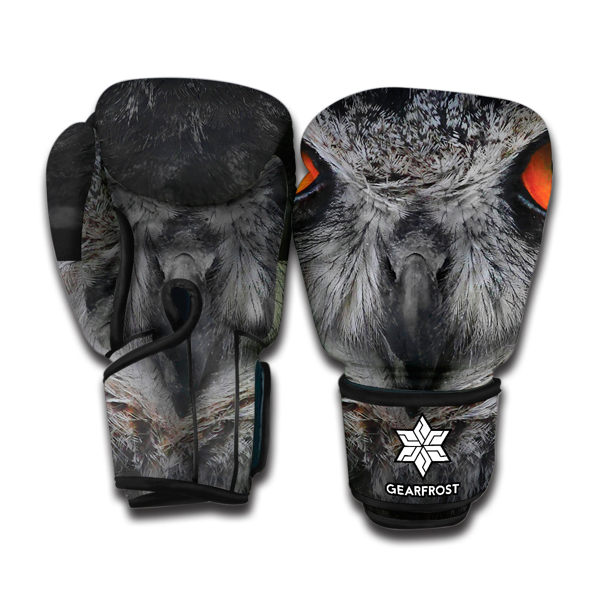 Owl Eyes Print Boxing Gloves