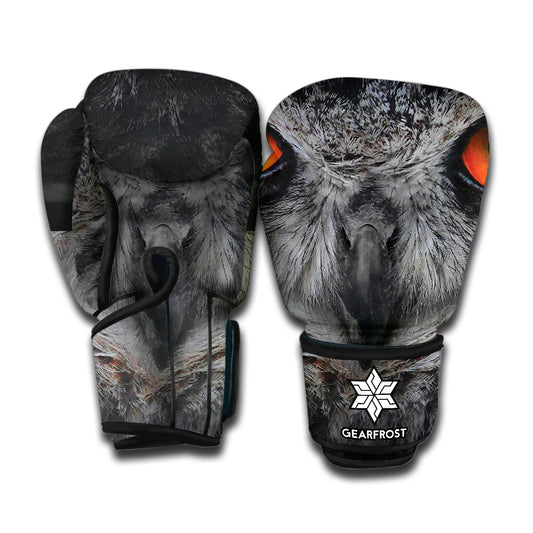Owl Eyes Print Boxing Gloves